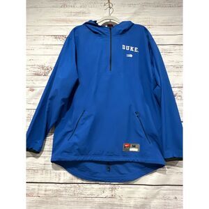 Vintage Nike Duke Blue Devils Lacross Team Pullover Windbreaker‎ Center Swoosh M
